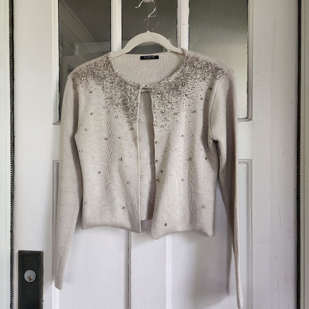De Santis Dali Italy Beaded Cardigan